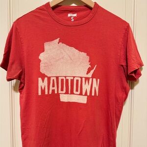 Wisconsin Madtown Madison Red T-Shirt Size Unisex Medium
